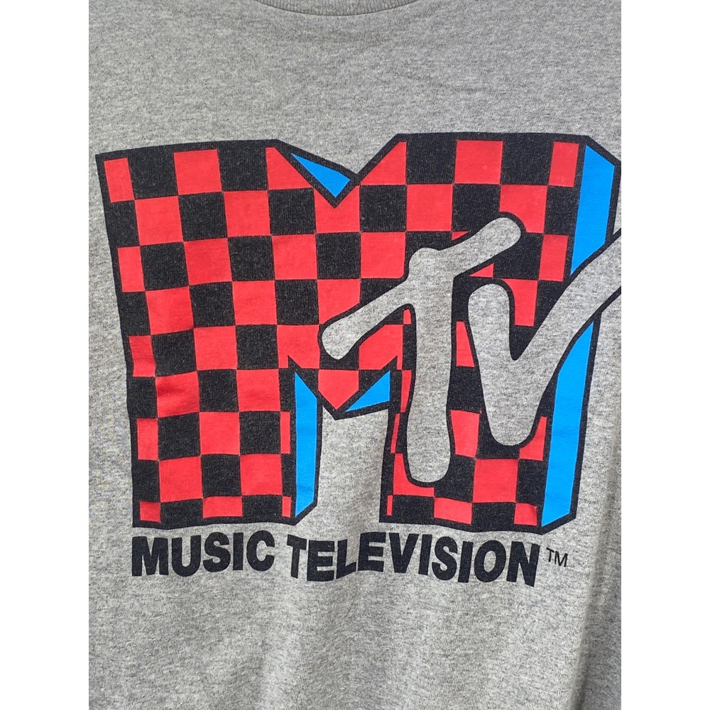 MTV Gray Graphic T-Shirt XL Unisex‎ Music Collectible